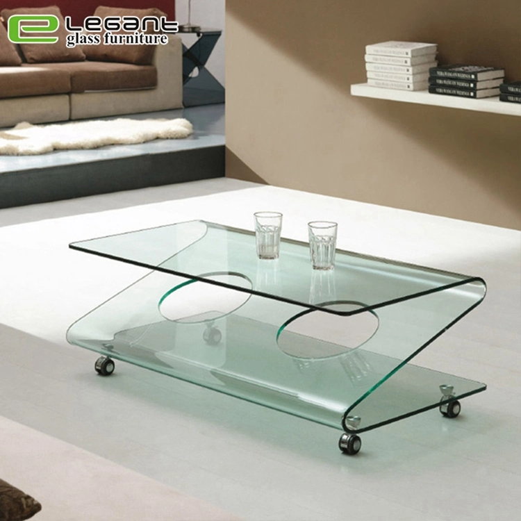 Exclusive Design Gray Glass Coffee Table