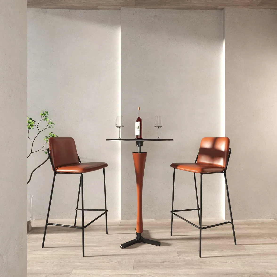 Upholstered Seat Bar Chair and Texture &amp; Fashionable &amp; High Legged Armless Bar Chair and Barstool