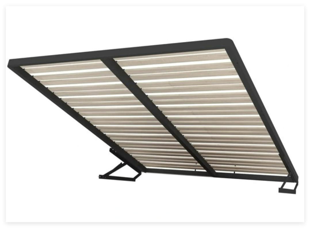 EU Standard Storage Ottoman Beds Hydraulic Gas Lift up Ottoman Foldaway Storage Metal Iron Platform Slatted Bed Frame for Home Hotel Furniture Frame