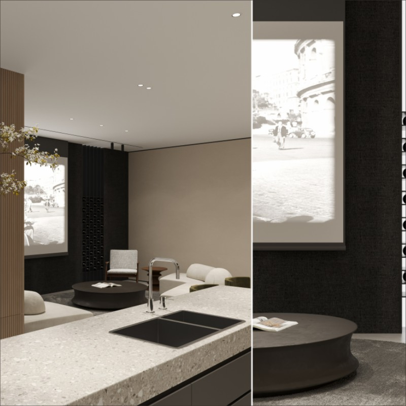 Sleek Design Walk-in Wardrobe with PVC and MDF Finish