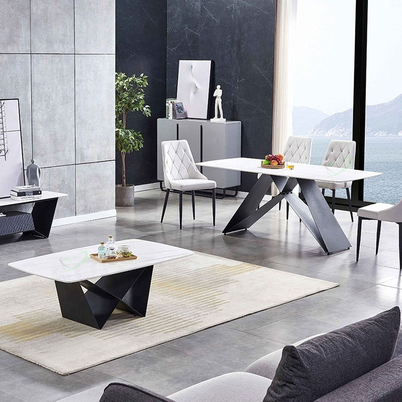 Luxury Restaurant Home Furniture Kitchen Dinner Restaurant Table with Ceramic Dining Table