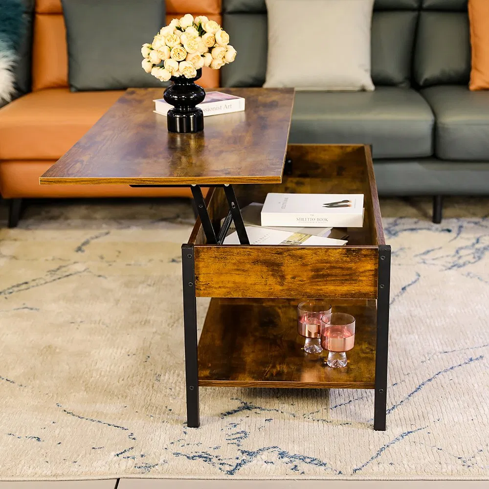 MID-Century Design Modern Wood Lift Coffee Table for Living Area