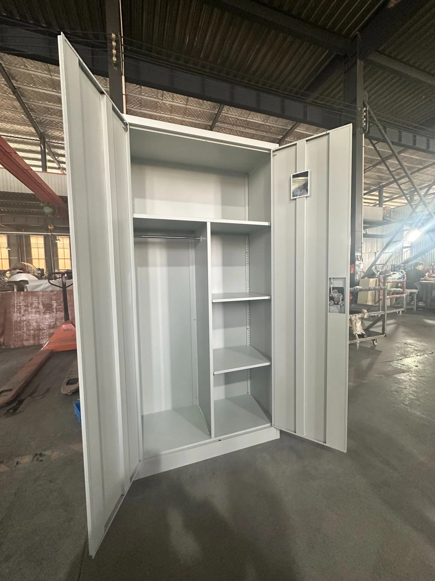 Durable Metal Locker Cabinet Multi-Use Wardrobe 2 Door Steel Closet Almirah Bedroom Furniture