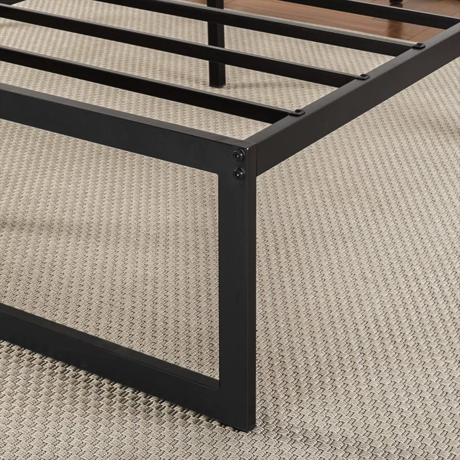 Space-Saving Heavy-Duty Queen Size Metal Bed Frame with Under-Bed Storage Space