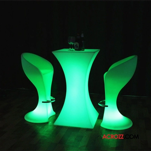 Rotation Plastic Furniture Events Wedding Glowing Bar Stool
