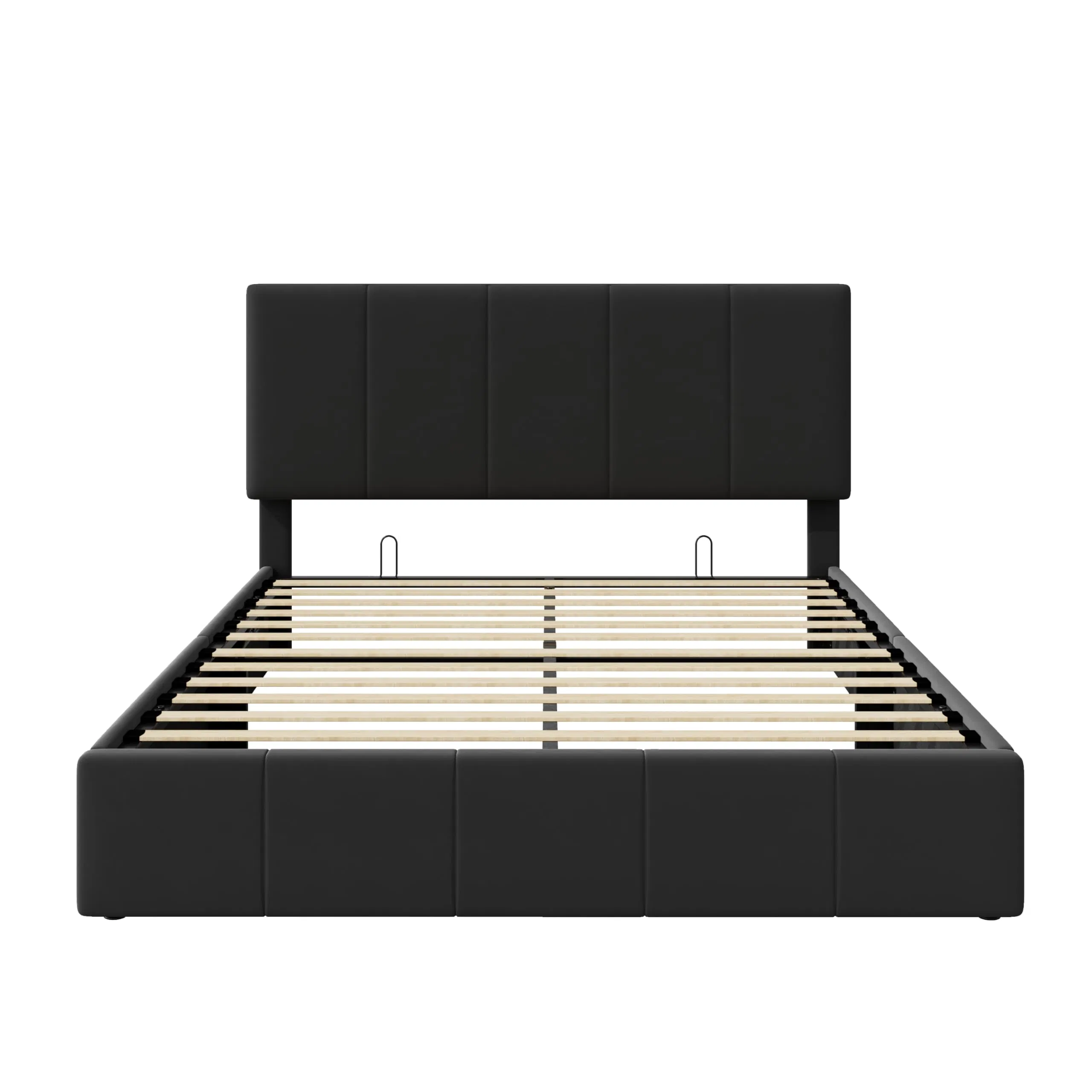 Modern King Size Wooden Storage Bed Frame with Ottoman Design