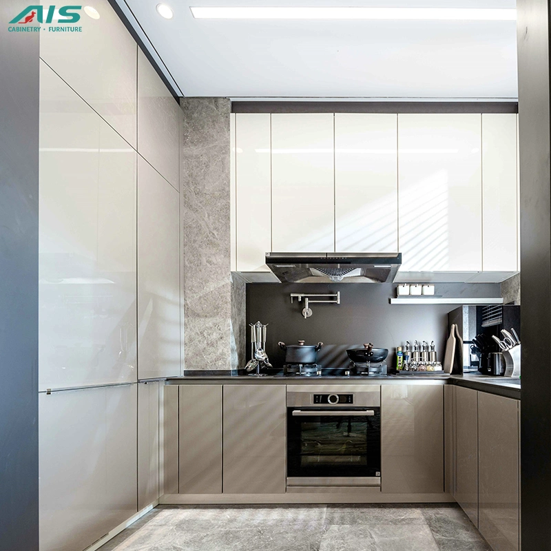 2023 AIS Modern Luxury Style Cheap Prices Pre Made Highest Quality Home Furniture Set MDF L Shape Kitchen Cabinets Design