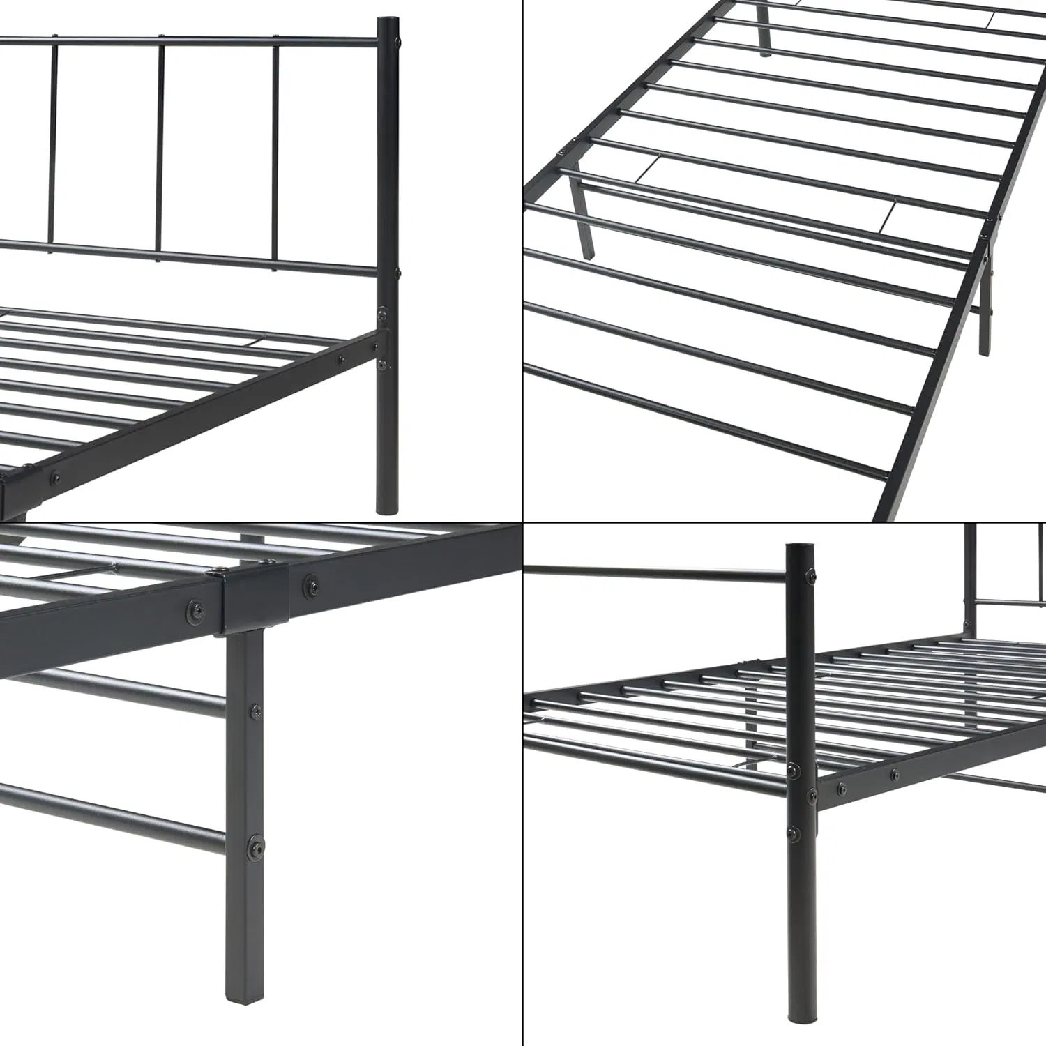 Modern Style Space Saving Beds Frame Underbed Storage Quick Assembly Metal Bedframe for UK Bedroom Bed Furniture Frame