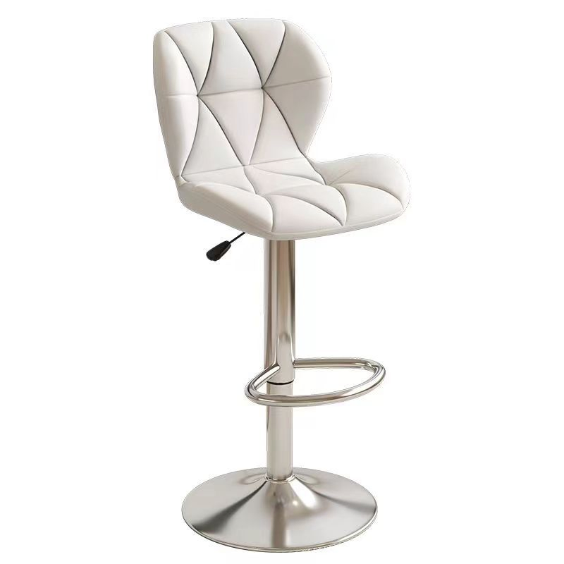 Factory Sale Popular PU Leather Upholstered Swivel Barstool with Footrest