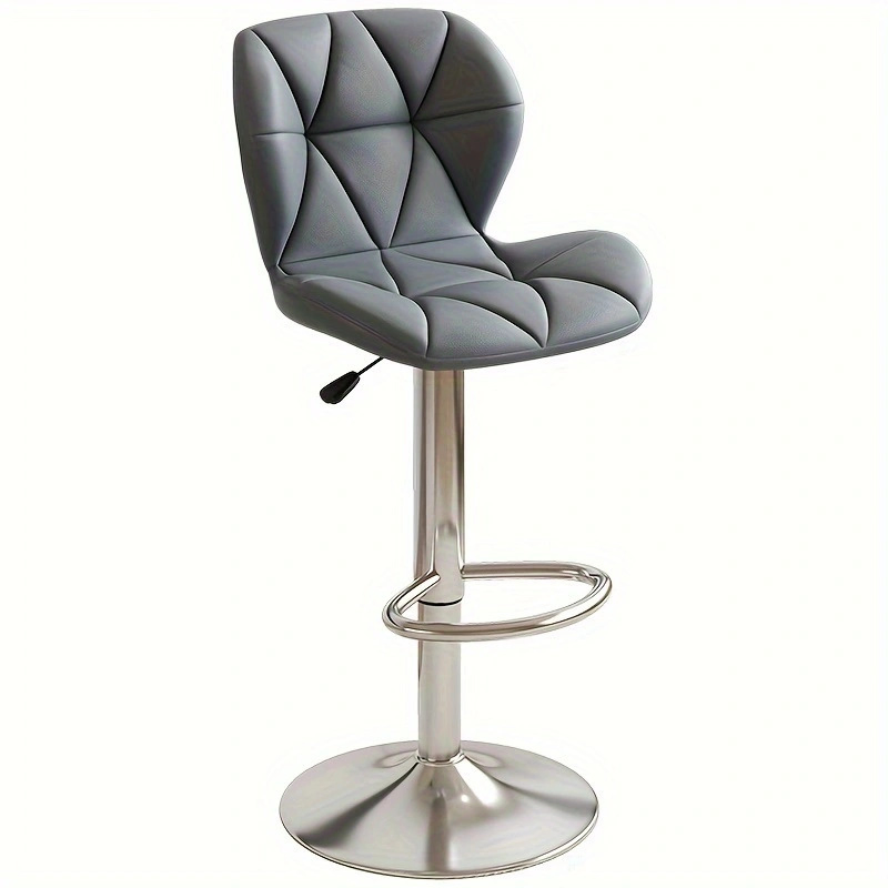 Factory Sale Popular PU Leather Upholstered Swivel Barstool with Footrest