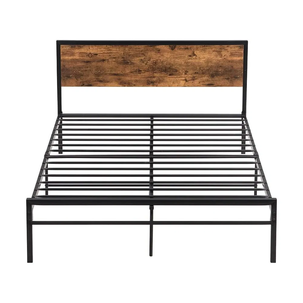 Steel Single Home Bedroom Furniture Frame Storage Platform Mattress Foundation Bed Base Full Queen Metal Folding Beds Frame for Home Hotel Furniture