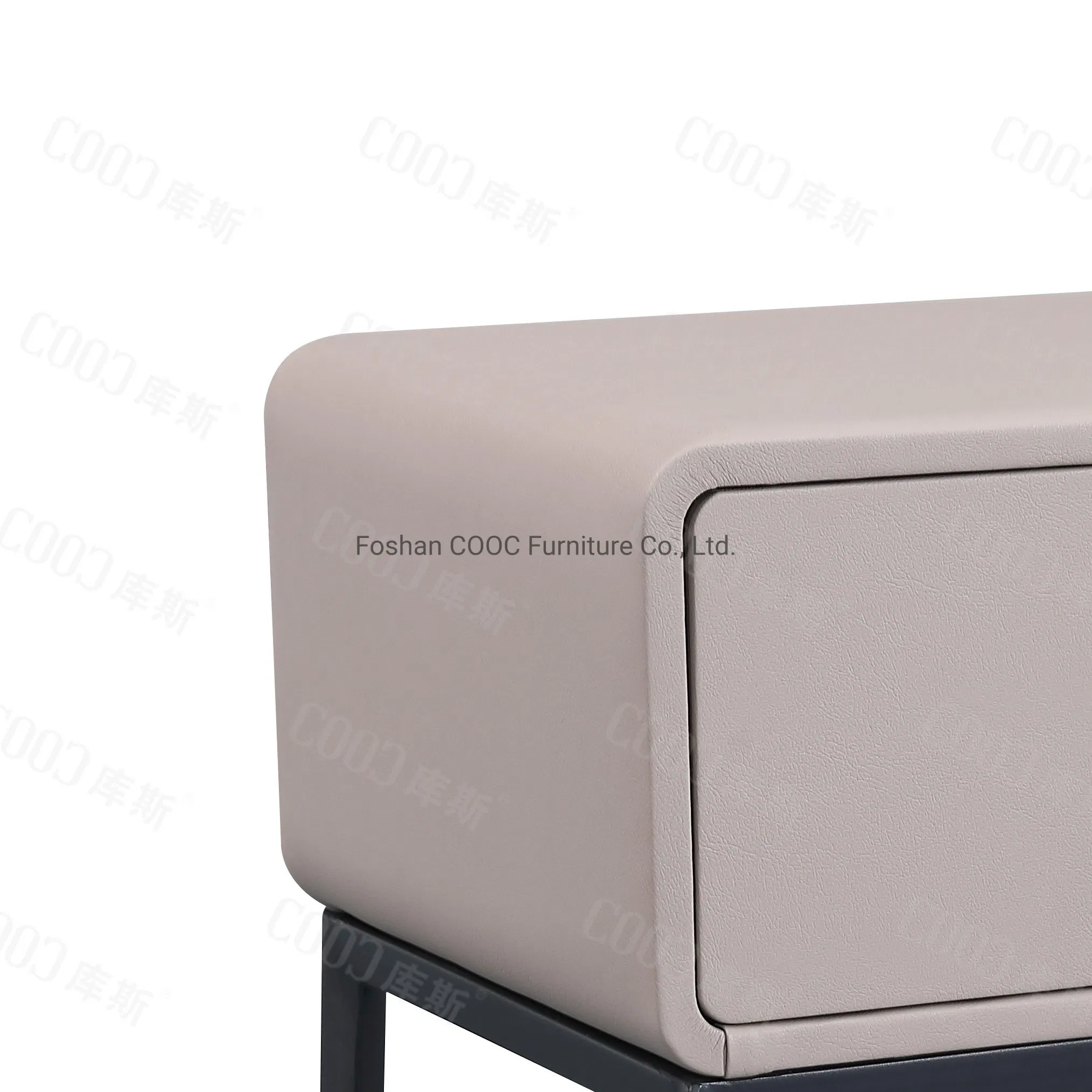 Modern European Style Bedroom Furniture Artificial Leather Nightstands