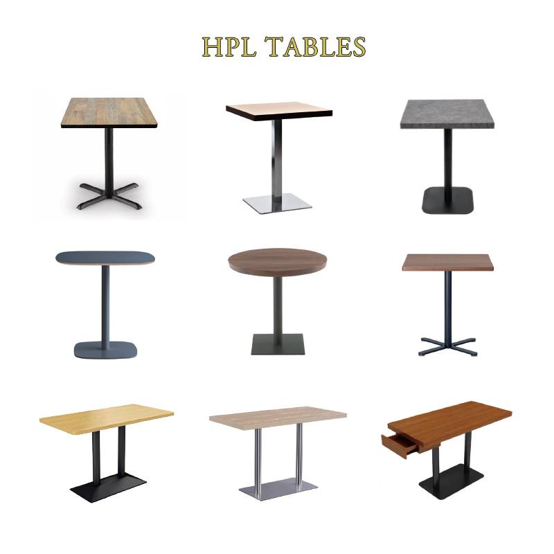 Factory Wholesale Customized Round Square Coffee Dining Table Gold Base Restaurant Table