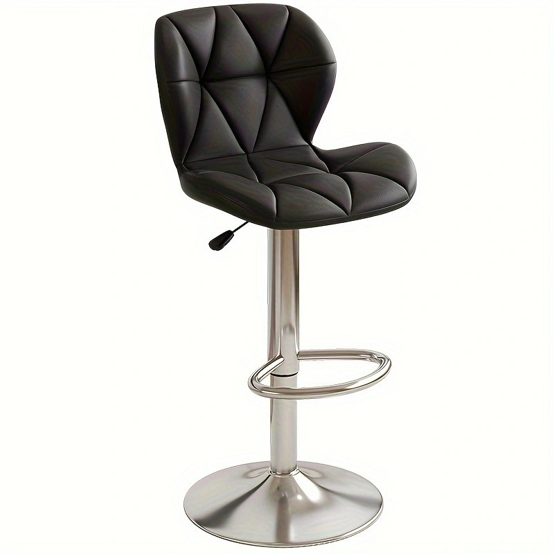 Factory Sale Popular PU Leather Upholstered Swivel Barstool with Footrest