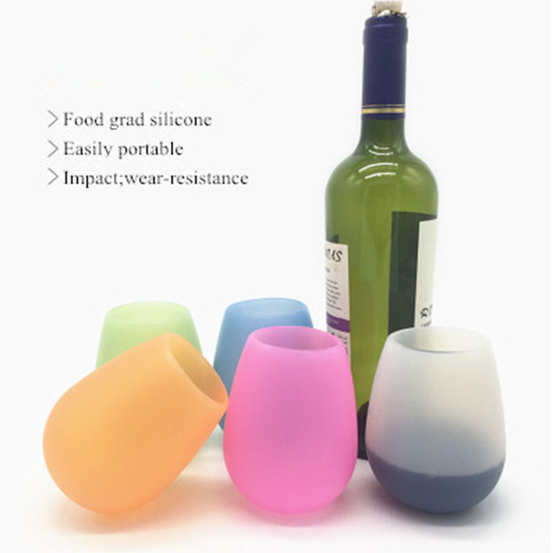 Silicone Retractable Folding Cup Collapsible Drinking Cup Color Change