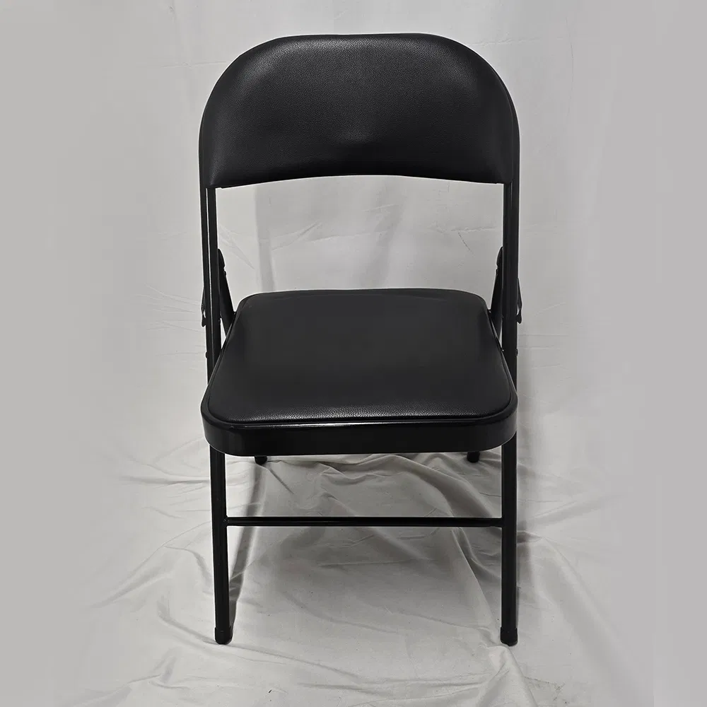 Wholesale Cheap Price Soft Seats Padded Black Metal Folding Chairs for Events