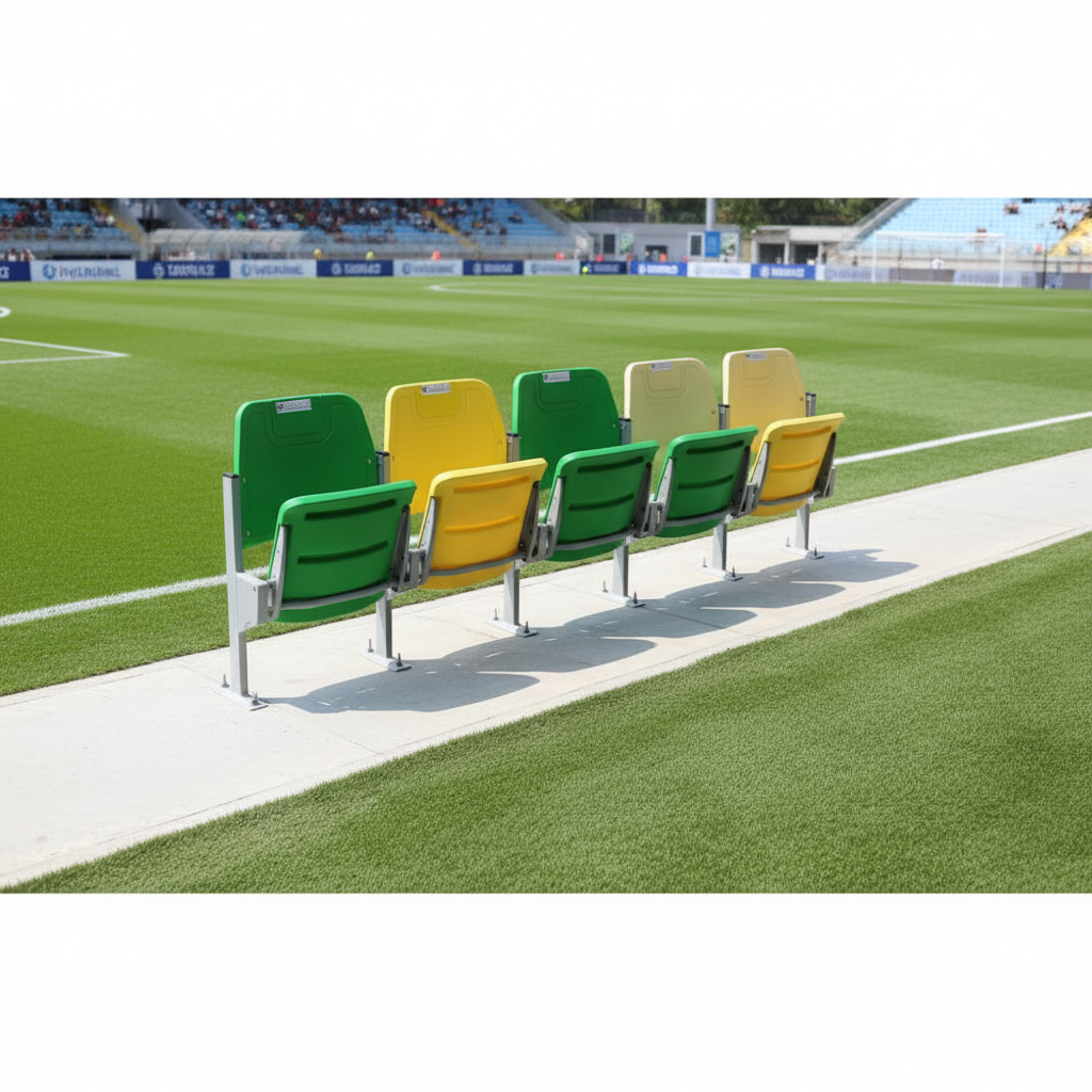 HDPE VIP Foldable Stadium Chair Steel Frame Seats Tip up Seating for Football Basketball Stadium CS-ZZB-GL