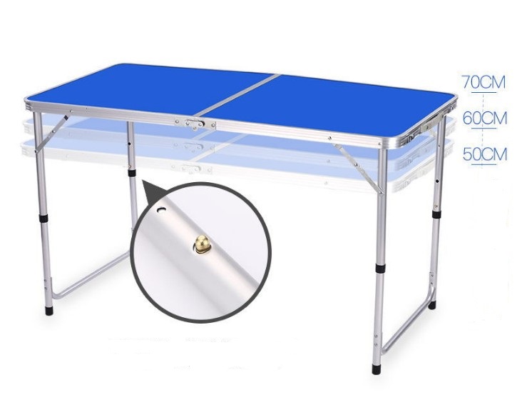 1.2 m Outdoor Portable Aluminum Foldable Camping Picnic Suitcase Table