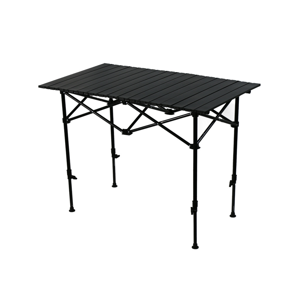 Ruida Modern Iron Outdoor Furniture Folding Table Portable Liftable Egg Roll Design Height Adjustable 2 Seater Picnic/Camping