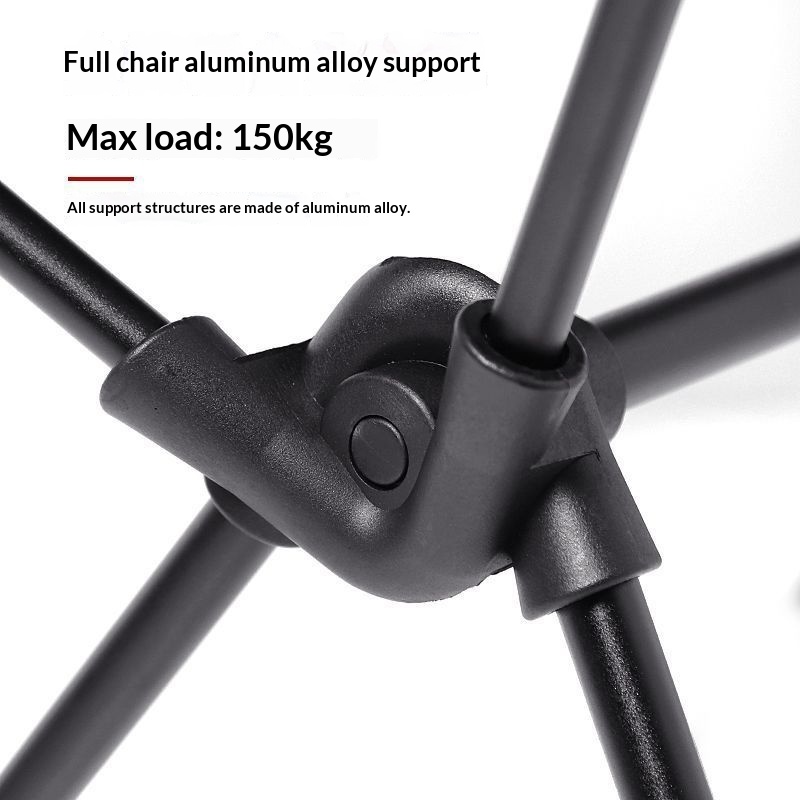 Cross-Border Wholesale Aluminum Alloy Garden Outdoor Furniture Moon Chair Folding Portable Mesh Beach Camping Chair