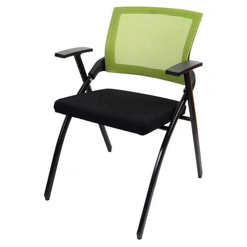 Folding Mesh Training Chair Fixed Handrails-Modern Design for Conference Rooms Staff Meetings Student Computers Employee