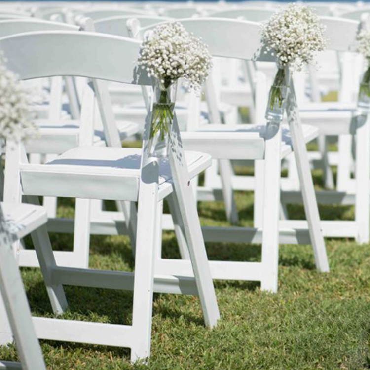 White Cheap Plastic Metal Foldable Table and Folding Chairs Prices Outdoor Wedding Fold Wimbledon Chair for Events Party