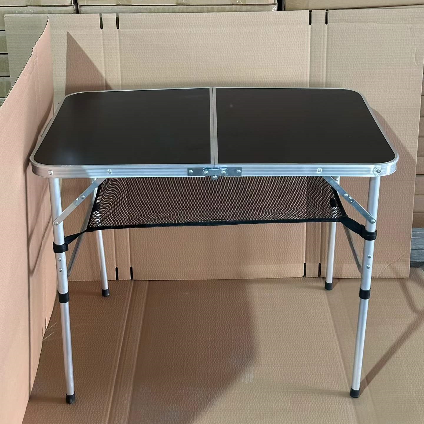 60cm 100cm 120cm Folding Table Portable Adjustable Height Camping Desk Suitcase Style Outdoor Picnic Table for BBQ Party Garden