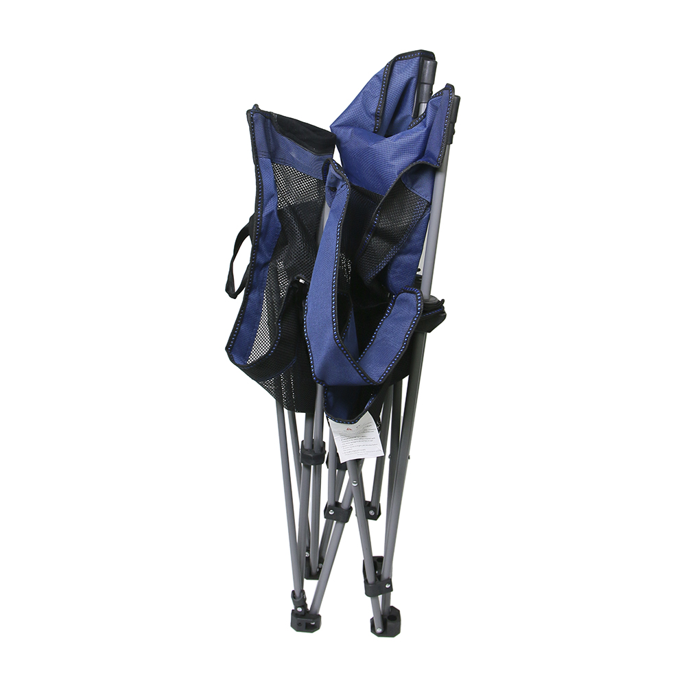Outdoor Camping Lounge Chair Portable Camping Chair with Footrest Folding Storage Bag Headrest Mesh Recliner