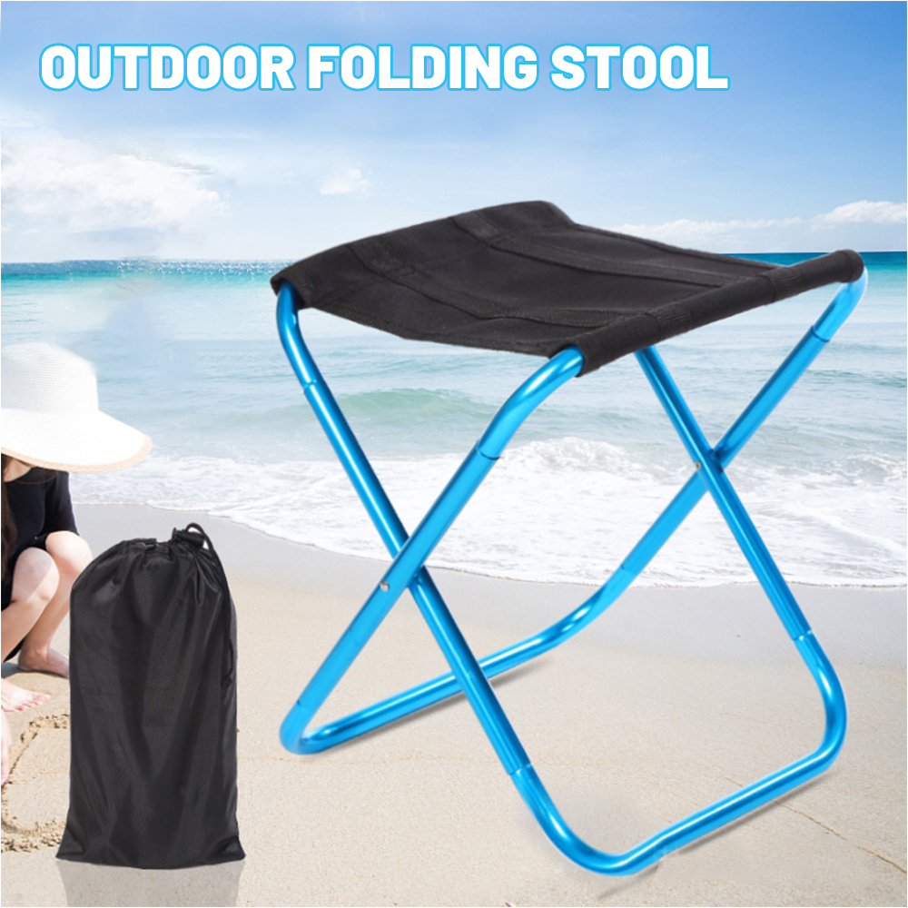 Aluminum Mini Stool Seat Portable Folding Chair Carry Bag for Outdoor Activities-for Fishing Hiking Camping