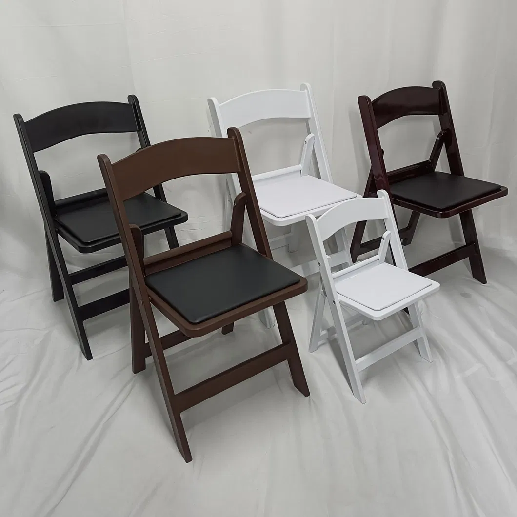 Wholesale Portable Weddings Outdoor Padded Brown Resin Folding Chairs