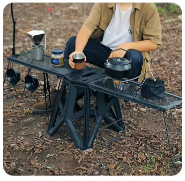 Factory Hot Sales Outdoor Multifunctional Folding Chair Mesh Table Stool Side Hanging Chair Camping Hiking Eco-Friendly Durable