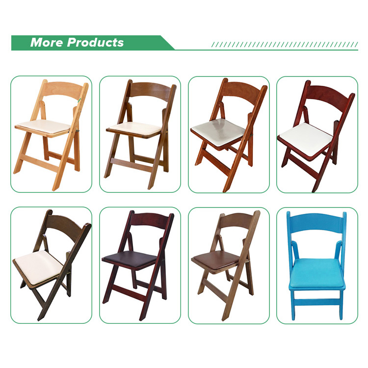 Modern Wholesale Folding Wood Chair with Soft Padded Seat