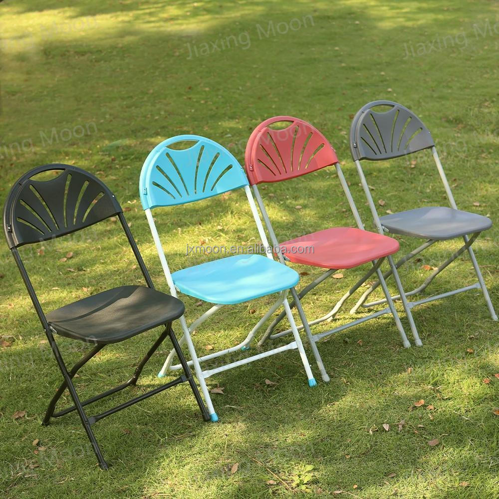 White Metal Folding Chair detail