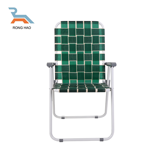 Folding Beach Camping Lawn Web Mesh Patio Chair Breathable Woven Fabric Outdoor Camping Fishing Beach Chair