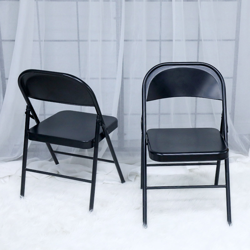 BaiGang All-Steel Thickened Executive Folding Chair Modern Design Stackable Portable Swivel Stool Reception Negotiation Chair