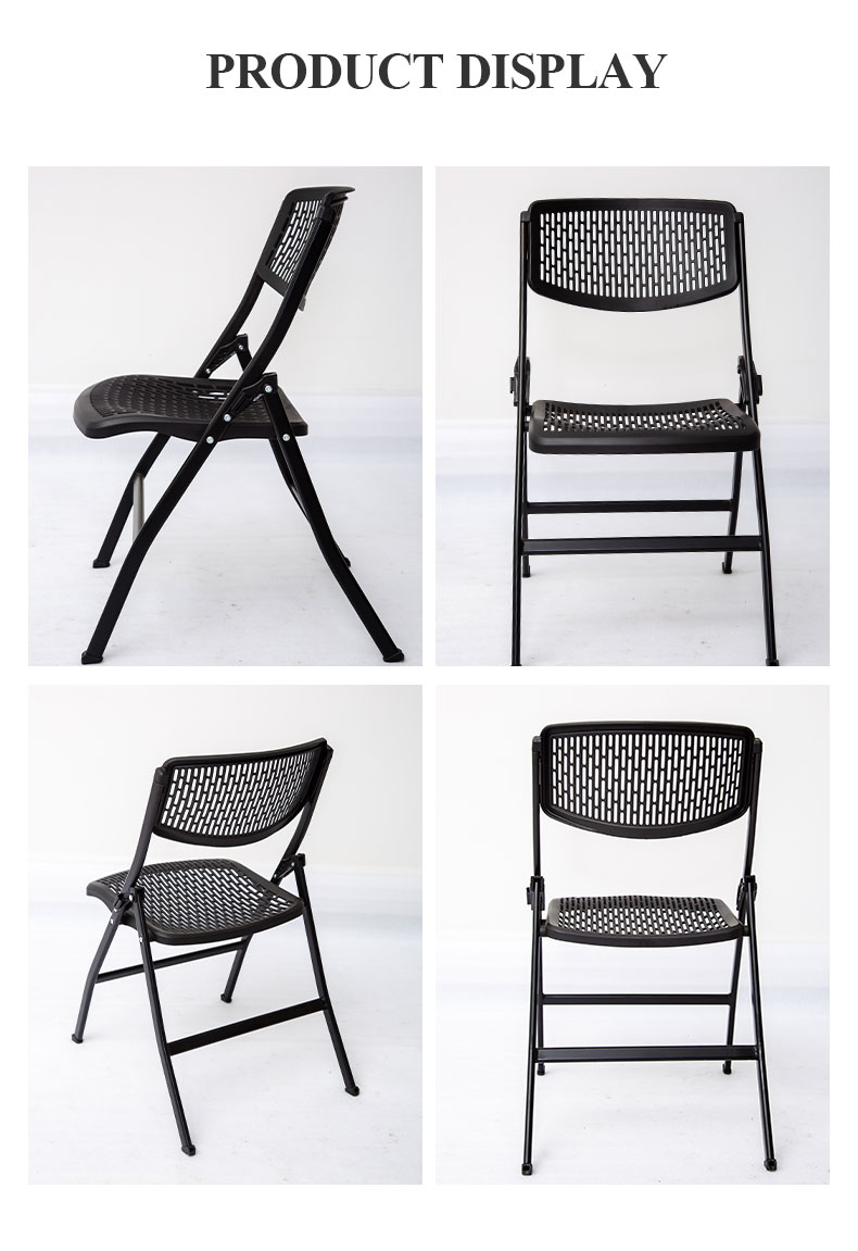 Modern Portable Mesh Back Foldable Office Chair Plastic Design Adjustable Height for Home Business Meetings Training