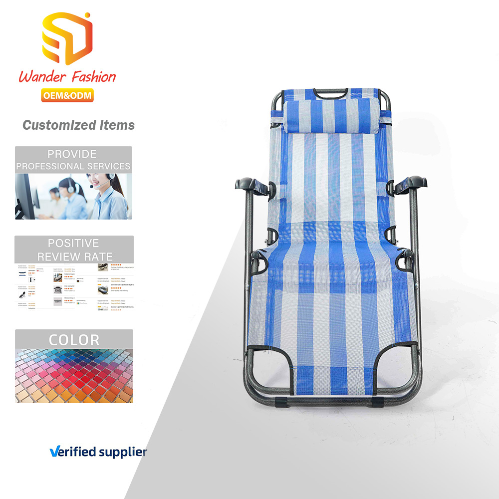 Portable Wrought Iron Folding Recliner