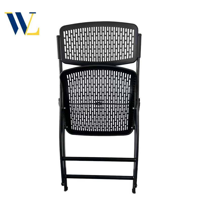 Modern Portable Mesh Back Foldable Office Chair Plastic Design Adjustable Height for Home Business Meetings Training