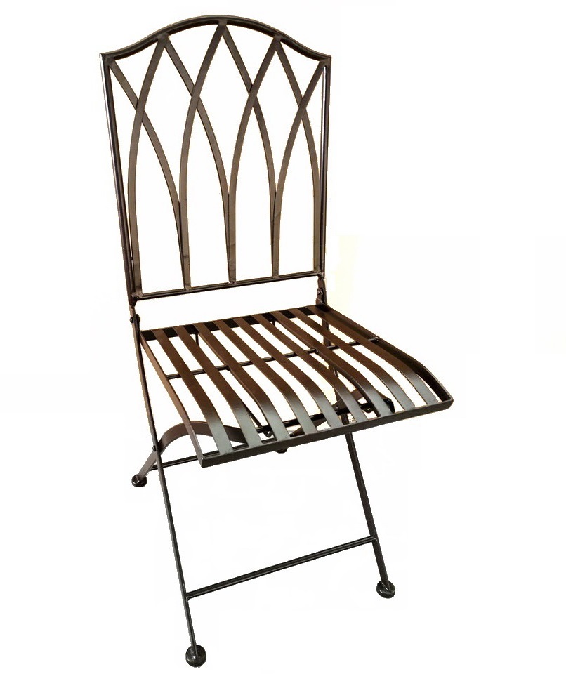 Folding Outdoor Bistro Garden Metal Wrought Iron Chairs
