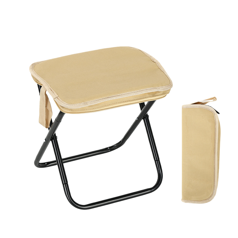 Portable Metal Iron Folding Camping Stool &amp; Outdoor Fishing Chair with Modern Design Oxford Fabric Customizable Logo for Picnics