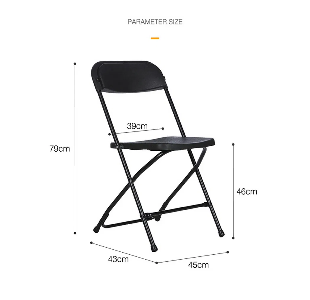 Cheap White Folding Resin Chair Wedding Plastic Chair for Events Restaurant Banquet