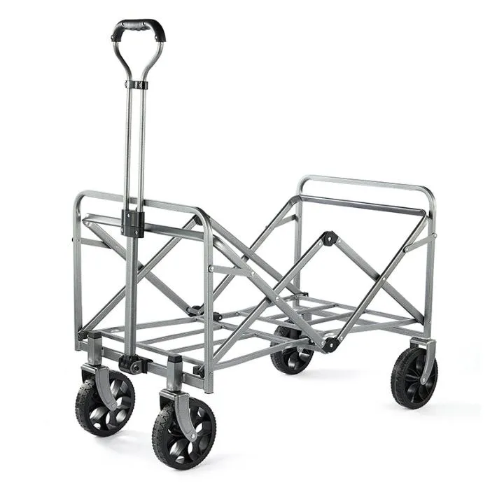 Outdoor Folding Small Carts Camping and Picnic Trailers Rear Door Open Camping Cart Carts Integrated