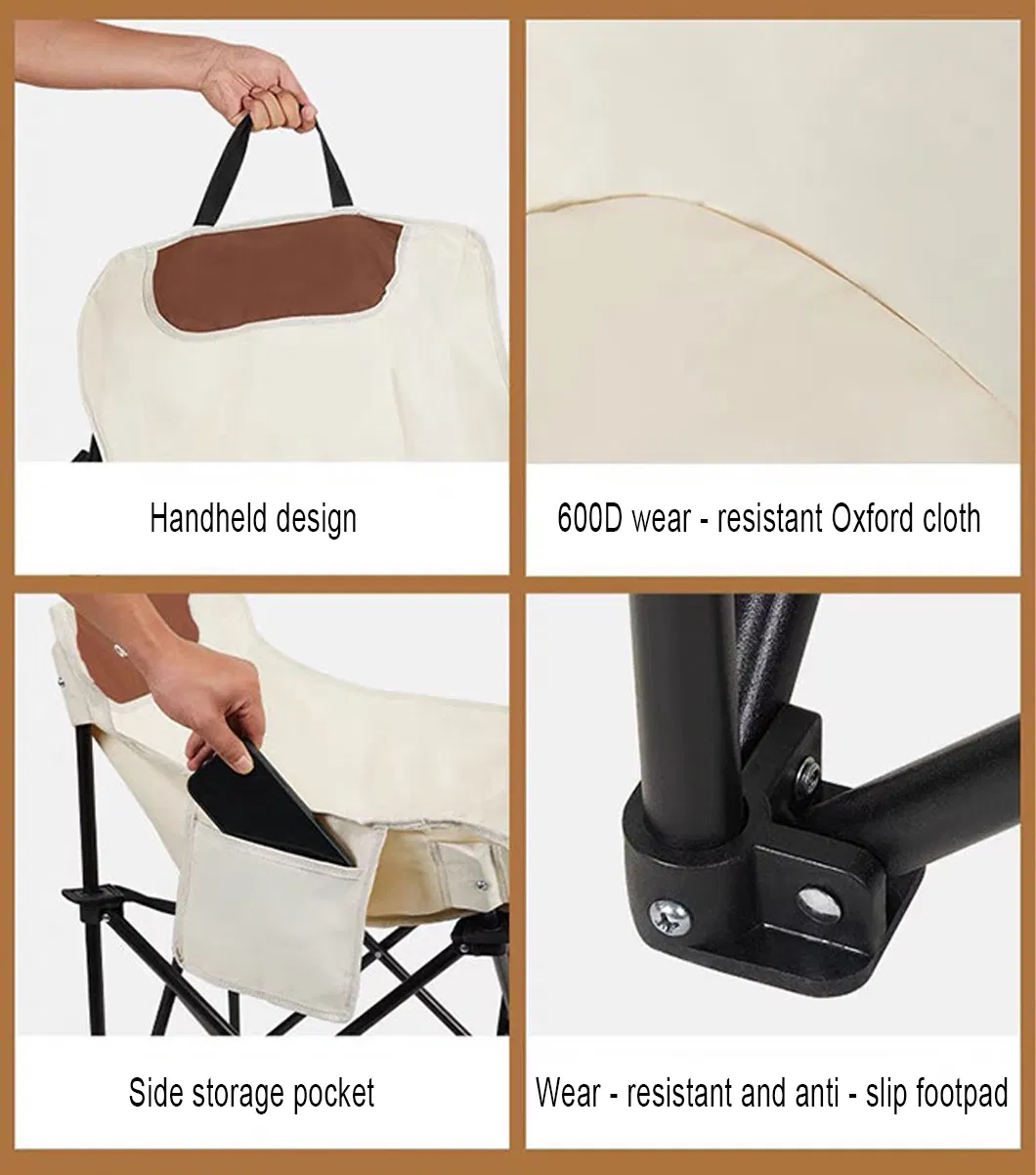 Quick - Folding Picnic Folding Chair - 600d Oxford Cloth, Anti - Slip Footpads