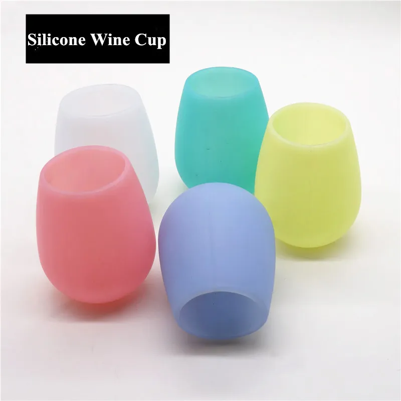 Silicone Red Wine Portable Red Wine Cup Eco-Friendly Anti-Fall Anti-Skid Water Cup Folding Colorful Beer Container