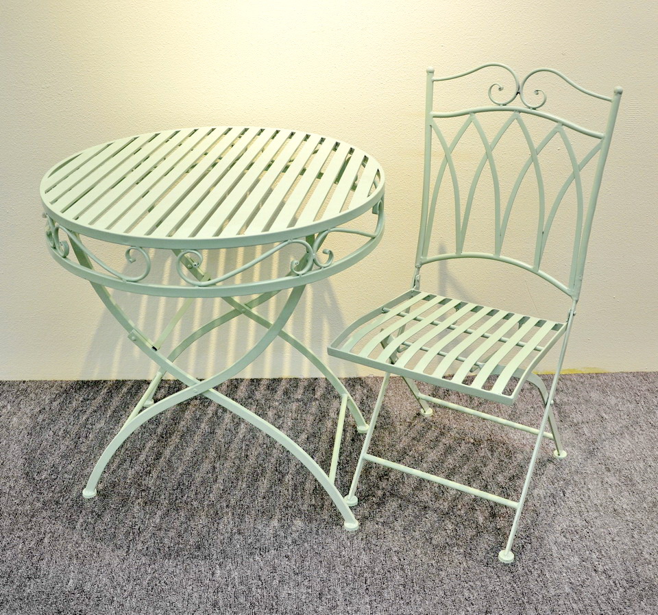 Folding Outdoor Bistro Garden Metal Wrought Iron Chairs