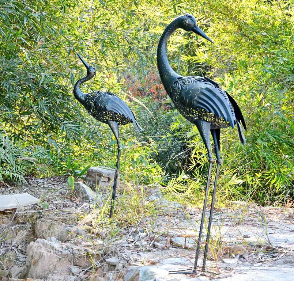 Metal Garden Birds Statues