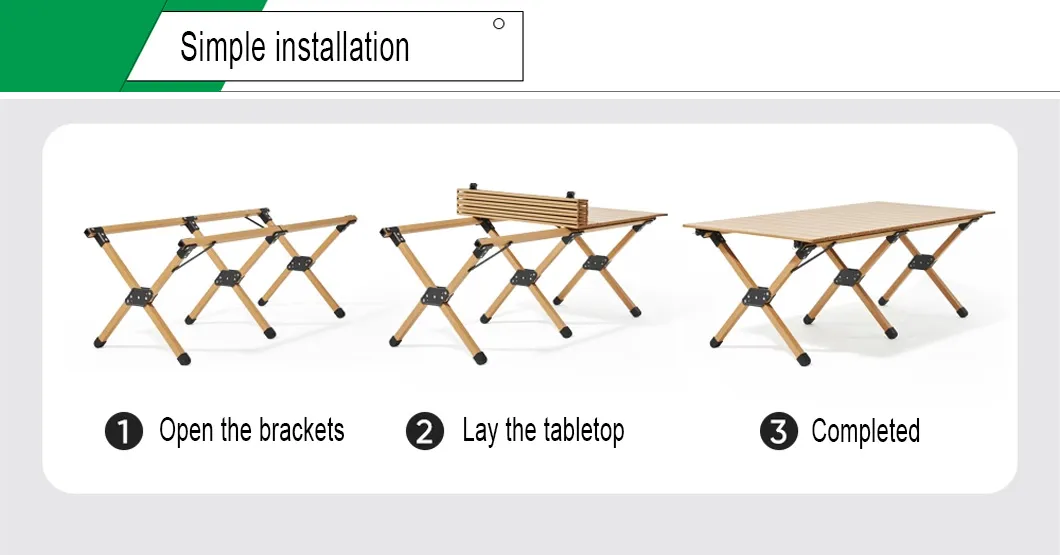 Multisize Portable Outdoor Folding Camping Table Size Layout