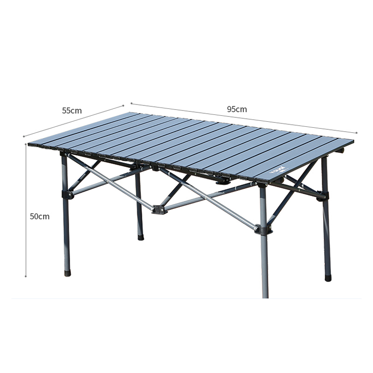 YOUQI Outdoor Folding Table and Chairs Carbon Steel Egg Roll Table Picnic Camping Portable Folding Table Chair Set