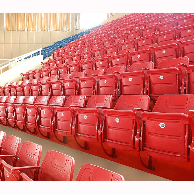 HDPE VIP Foldable Stadium Chair Steel Frame Seats Tip up Seating for Football Basketball Stadium CS-ZZB-GL