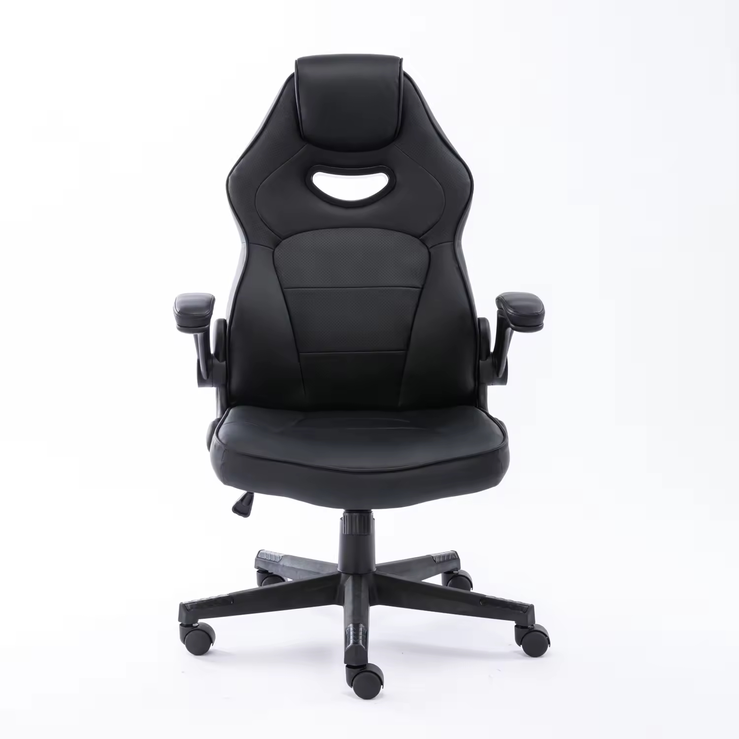 Wholesale Ergonomic Gaming Office Chair High Backrest Foldable Armrests Adjustable Height Modern Leather Swivel Chair Cheap